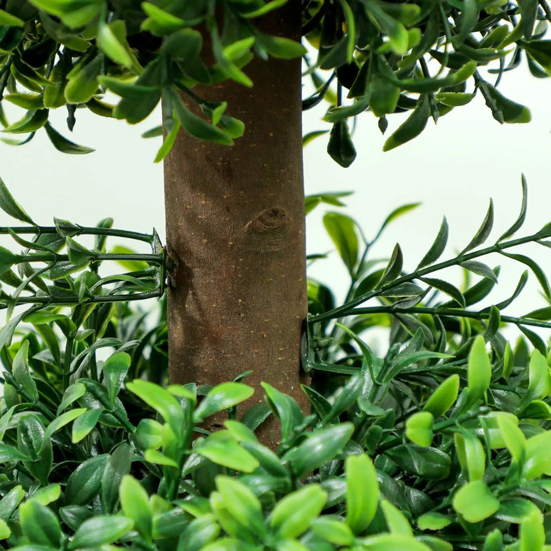 2 pcs/set. Artificial Ball Boxwood Topiary Trees, Fake Plants in Pot