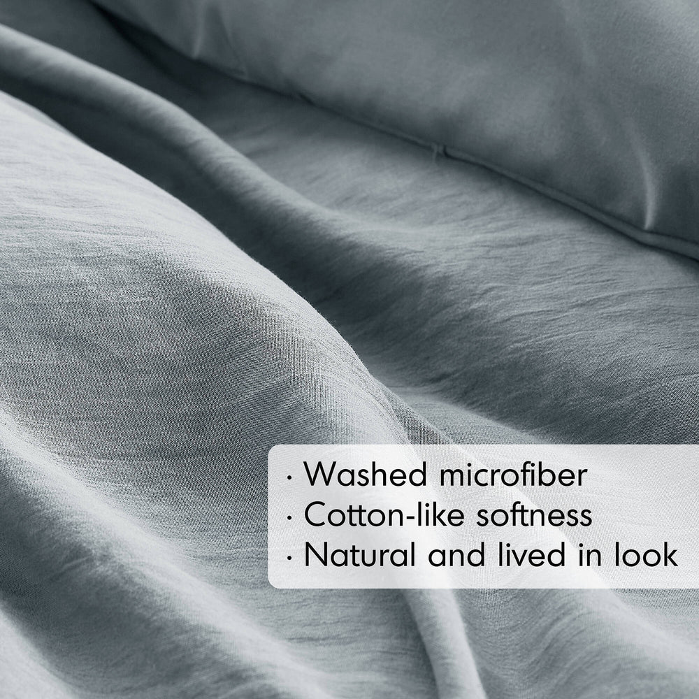2-Piece Twin/Twin XL Soft Washed Pleated Comforter Set Media 7