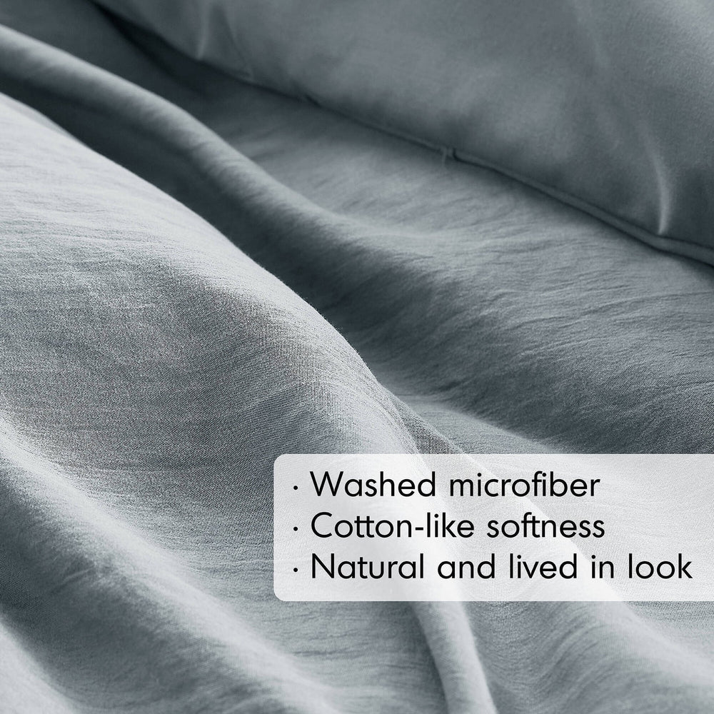 2-Piece Twin/Twin XL Soft Washed Pleated Comforter Set Media 7