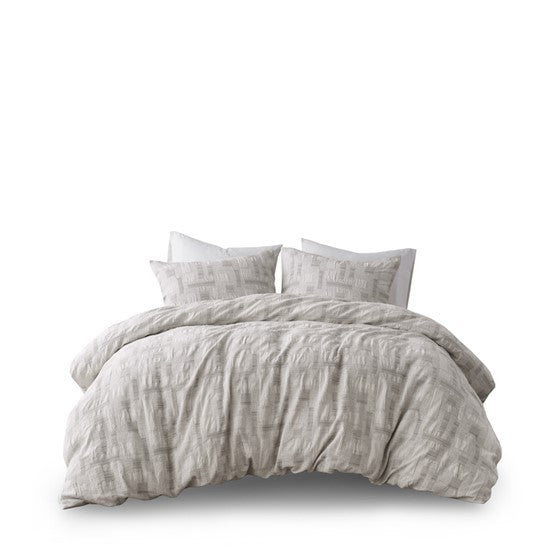 3 Piece Cotton Jacquard Duvet Set-King/Cal King Media 6