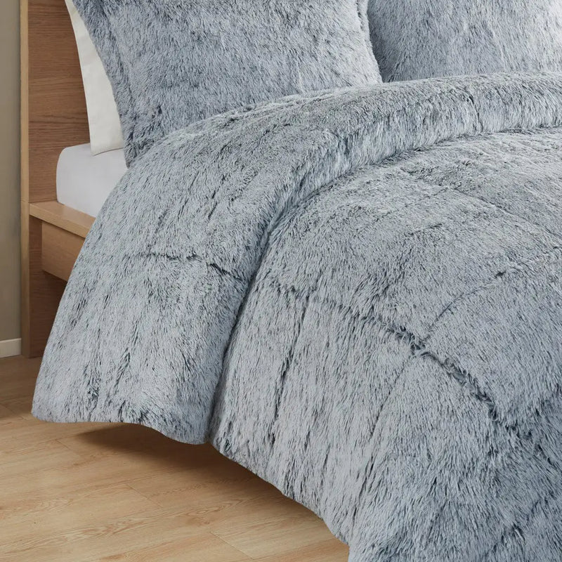 Shaggy Long Fur Comforter Mini Set