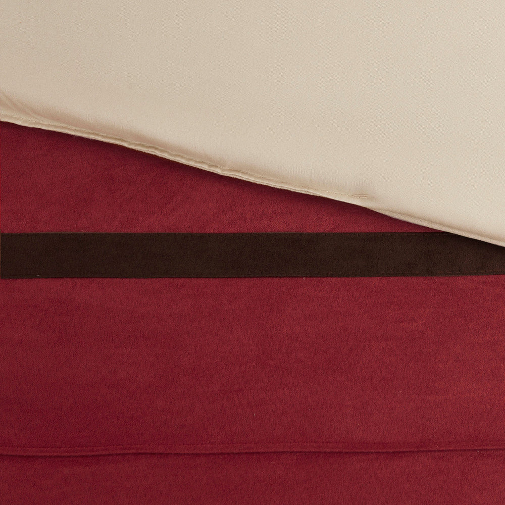 7 PC Pieced Faux Suede Comforter Set Red Queen Media 11