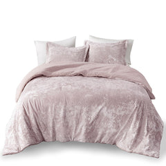 Crushed Velvet Sherpa Reversible Comforter Set perspective