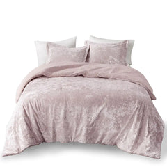 Crushed Velvet Sherpa Reversible Comforter Set perspective