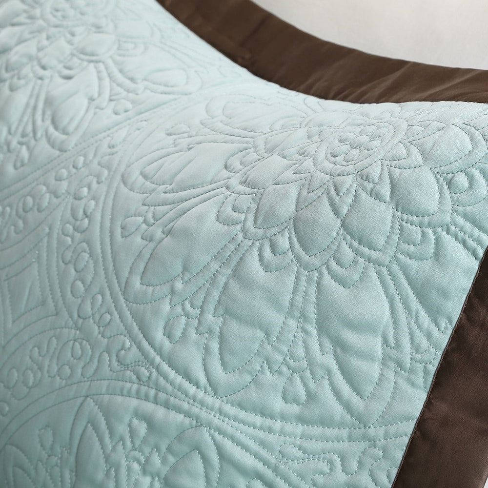 9 Piece Charmeuse Comforter Set Blue Queen Media 6