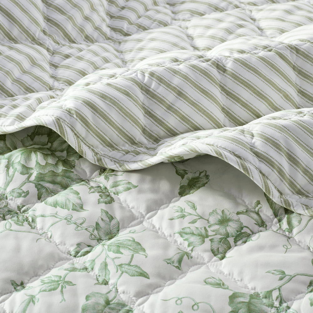 4 Pieces Full/Queen  Quilt Set with Decorative Pillow,Green Media 20