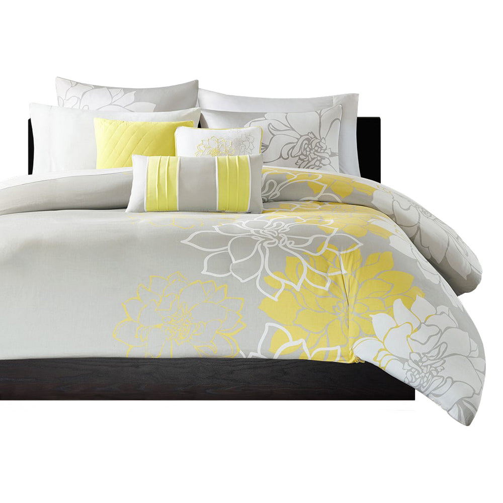 King/Cal King 6 Piece Printed Duvet Cover Set Media 4