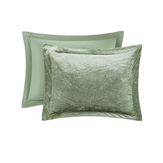 Full/Queen Velvet Comforter Set with Throw Pillow Media 12
