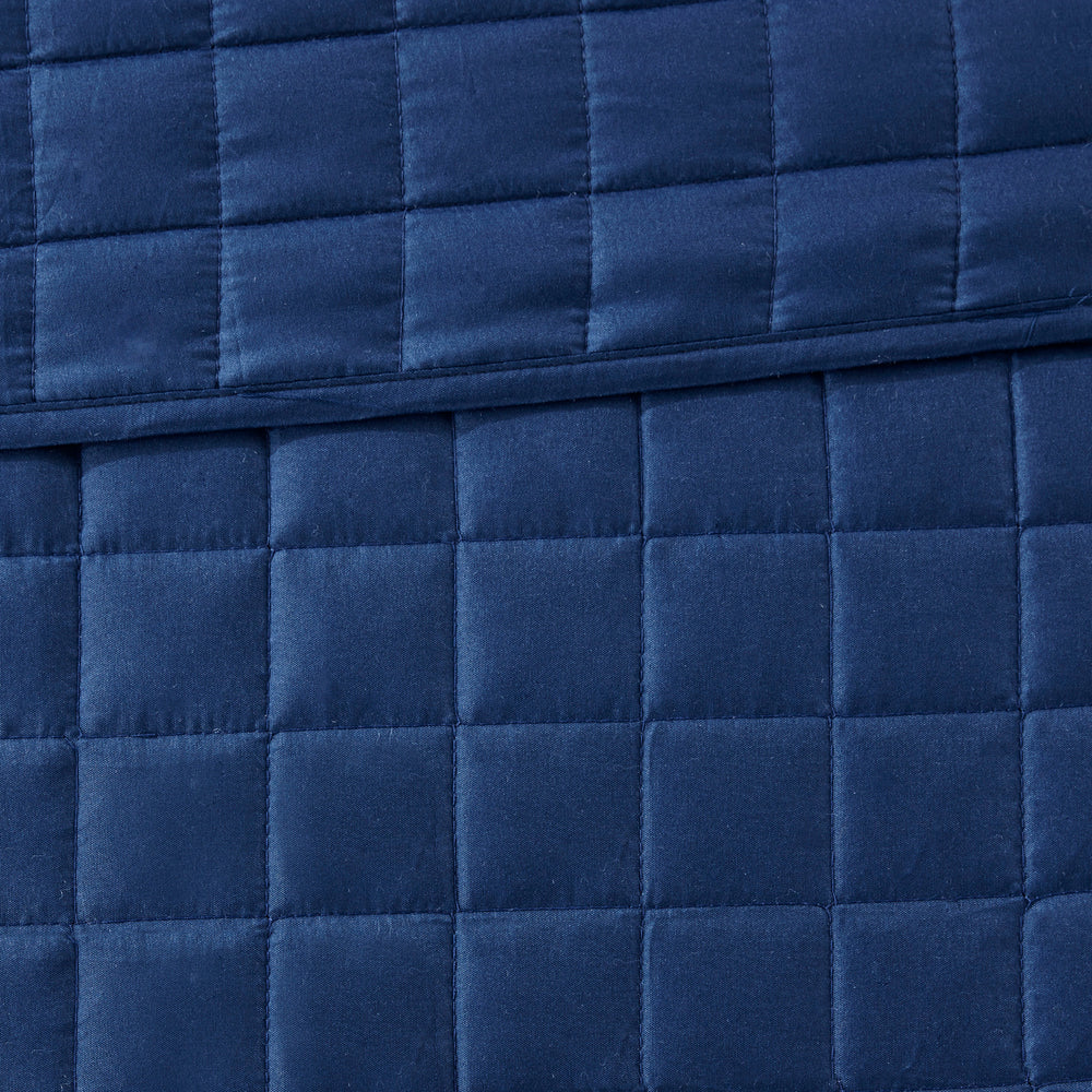 8 Piece Comforter and Quilt Set Collection Navy Full/Queen Media 11
