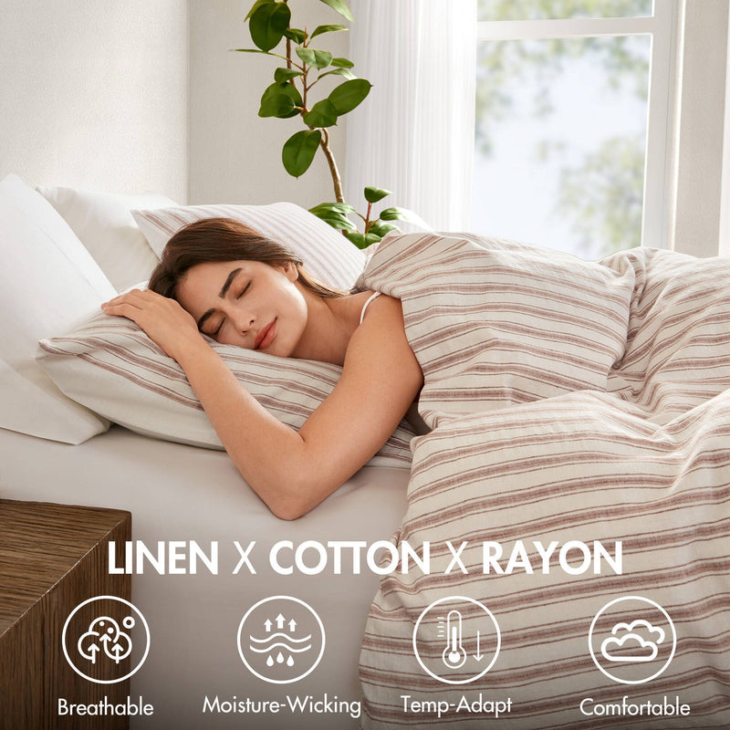 3 PCS Queen Duvet Set Terracotta