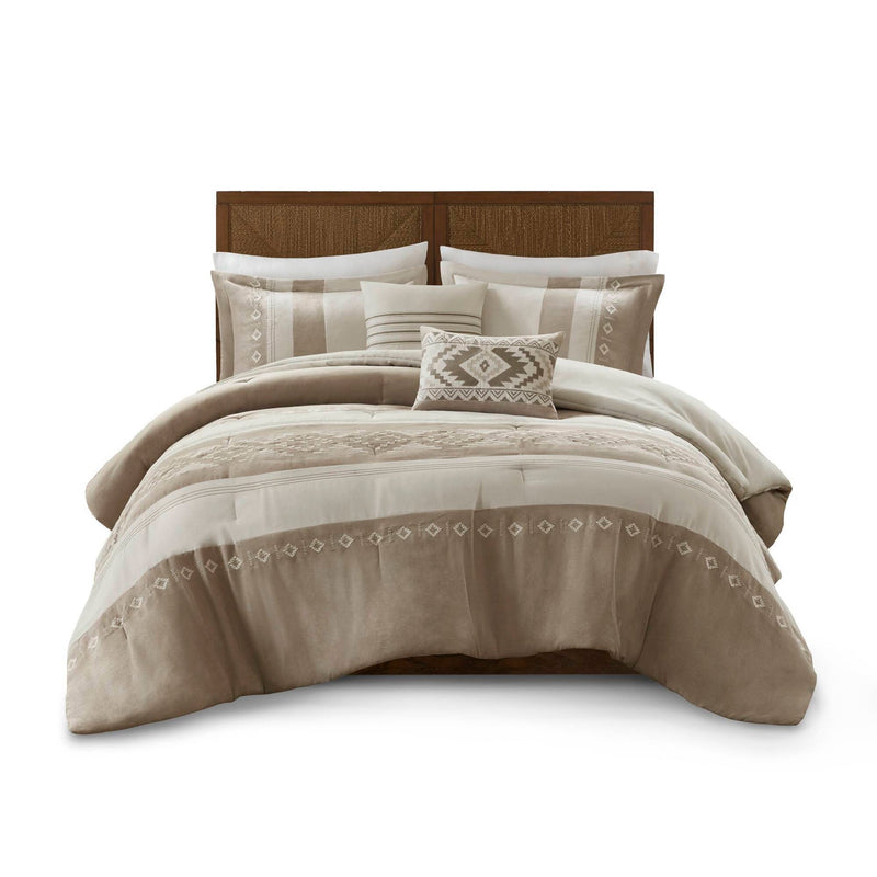 5-Piece Full/Queen Comforter 5pcs Set,Taupe