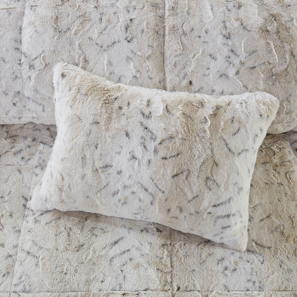 Full/Queen 4PC Faux Fur Comforter Set Media 3