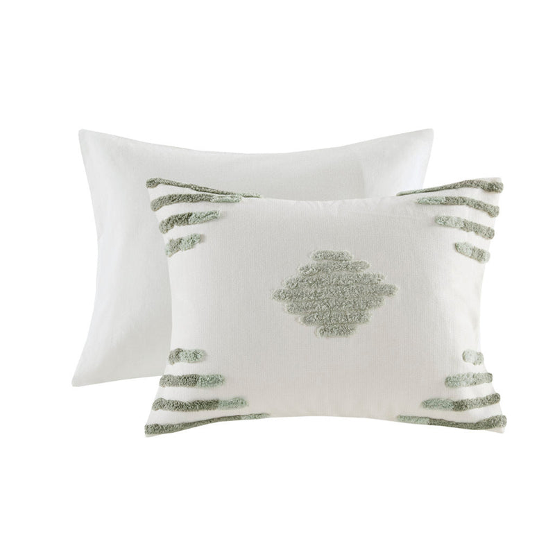 Full/Queen 3 Piece Cotton Blend Chenille Comforter Set
