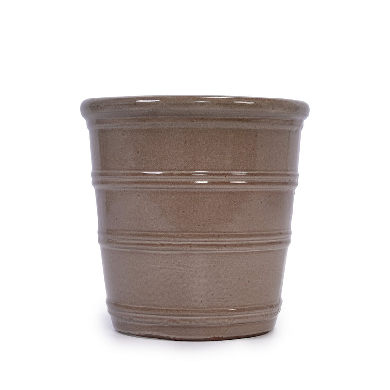 3 Pieces Ceramic Flowerpot, Modern Planter for Patio, Garden or Windowsills - Antique Yellow