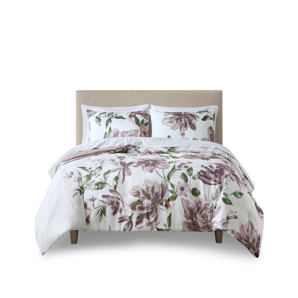 King Floral Comforter Set with Bed Sheets Media 11