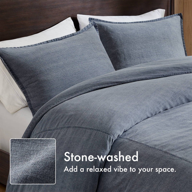 3PCS Twill Washed Duvet Set