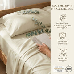 TENCEL Lyocell Sheet Set 4-Piece Moisture-Wicking All-Season Sleep perspective