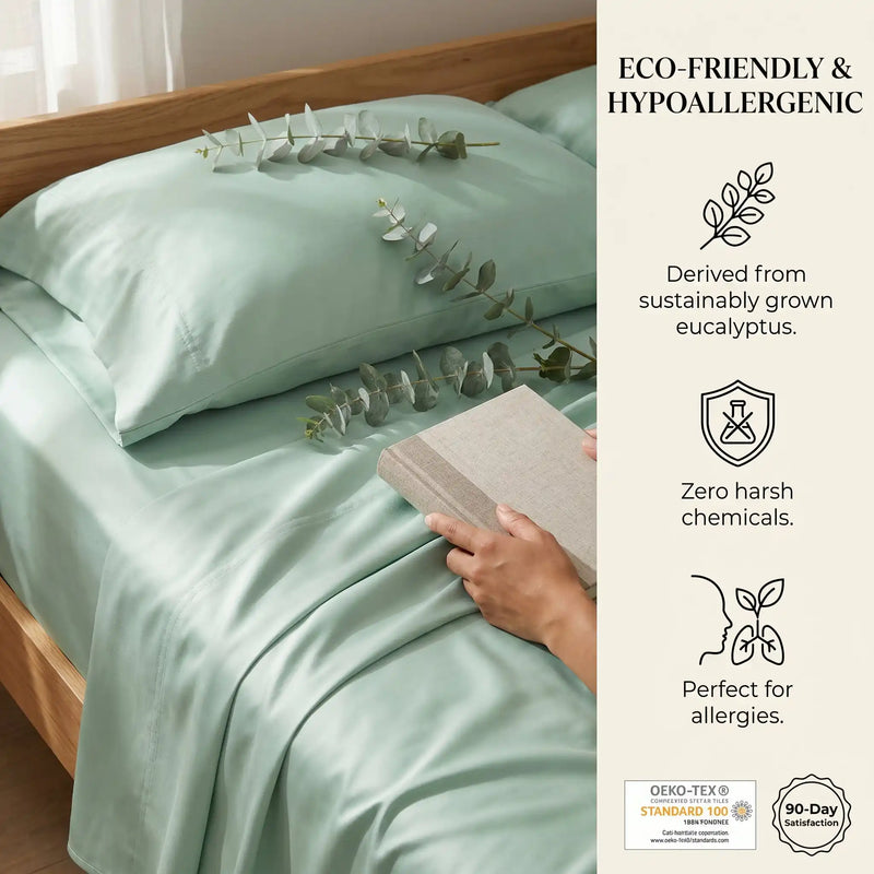 TENCEL Lyocell Sheet Set 4-Piece Moisture-Wicking All-Season Sleep