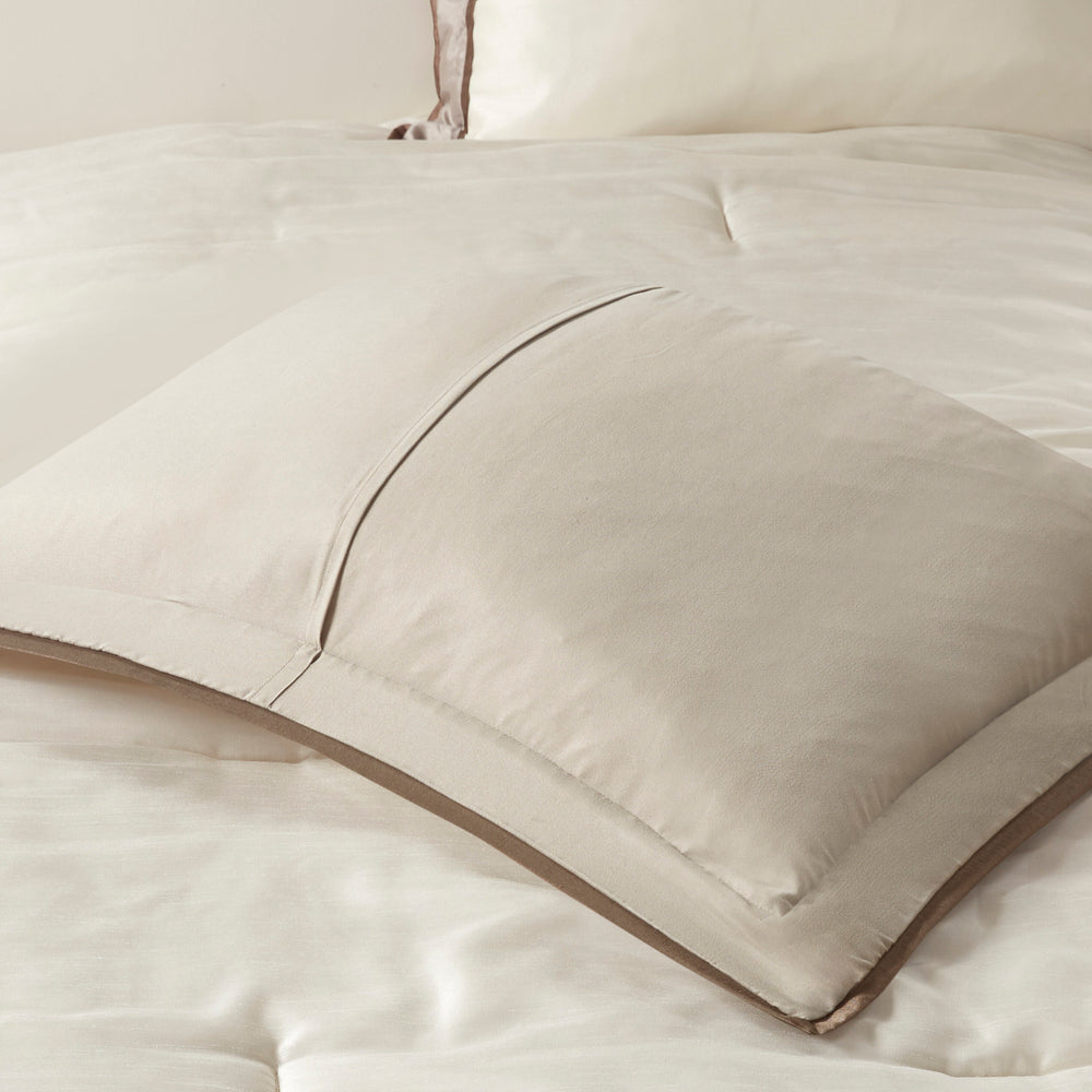 7 Piece Comforter Set Taupe/Brown Cal King Media 5