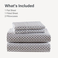 4-Piece 100% Cotton Printed Sheet Set perspective