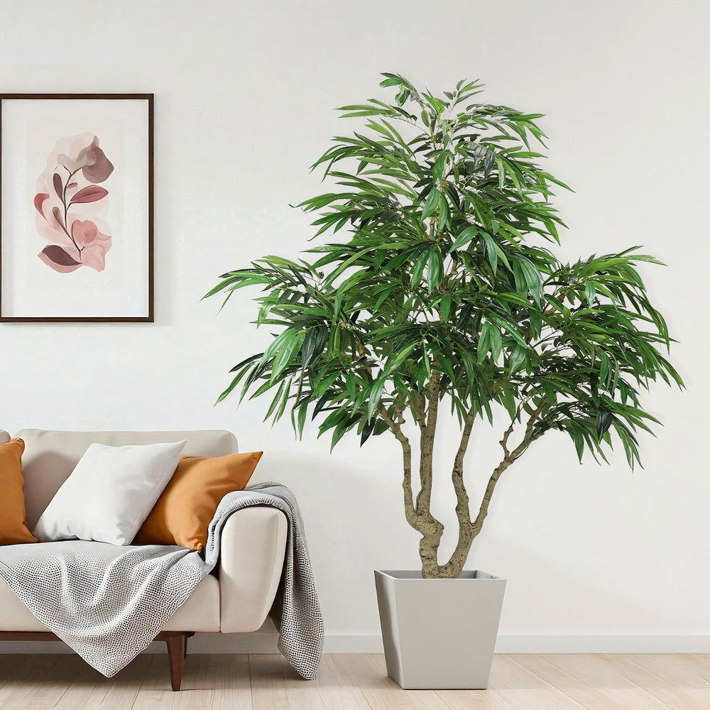 7FT Artificial willow Tree, Indoor Faux slik Greenery Plant for Home, Apartment, or Office Decoration, 1pc/set Media 10