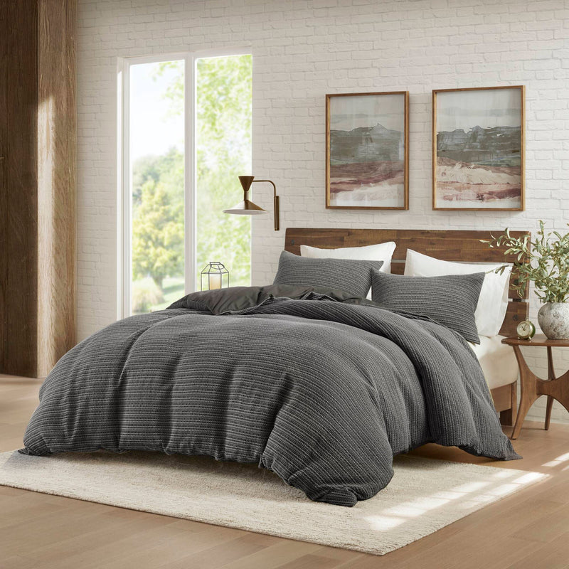3PCS Waffle Washed Duvet Set