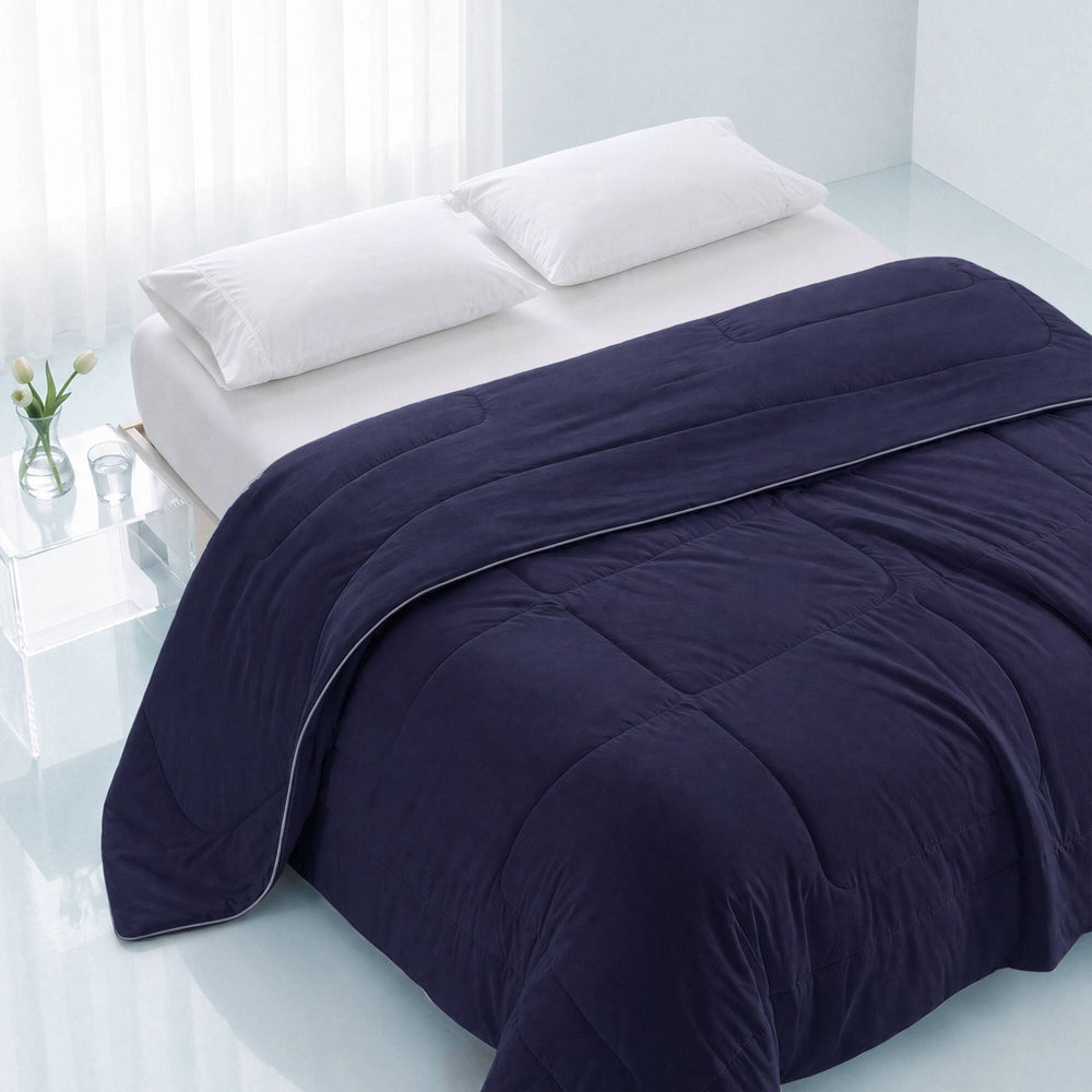 1 Piece King Down Alternative Comforter,Navy Media 9