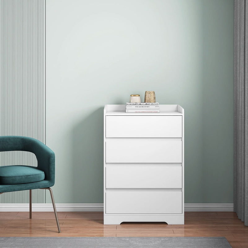 Bedroom Dresser Waterproof Minimalist White Cabinet Storage Organizer