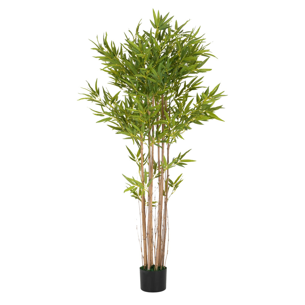 70' Artificial Bamboo with Black Plastic Pot Media 5