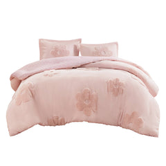 Floral Reversible Tufted Chenille Duvet Cover Set perspective