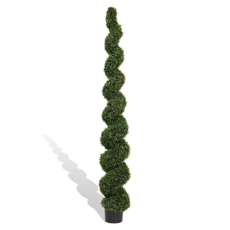 Topiary Bonsai Artificial Spiral Tree Plant Outdoor UV Resistant Plastic Boxwood 210cm Green
