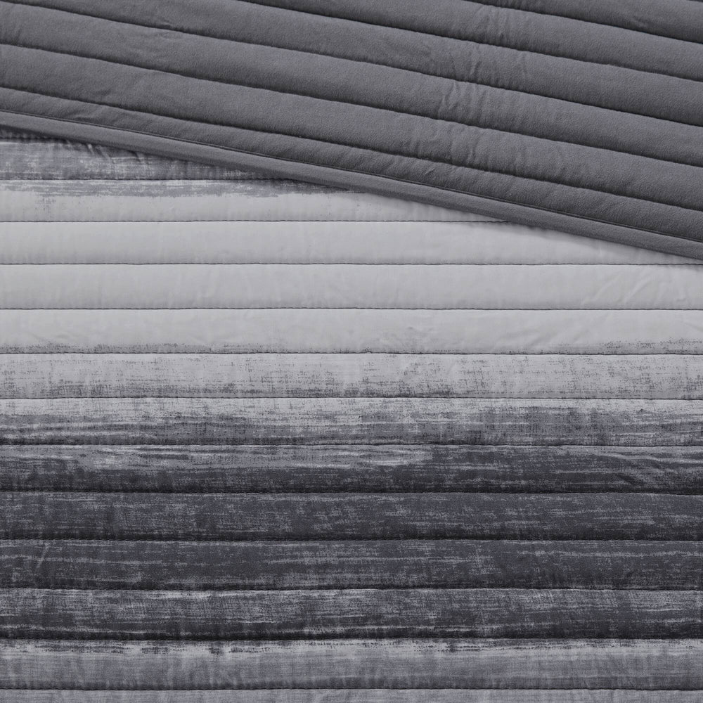 8-Piece Cal King 8 Piece Quilt Set with Cotton Bed Sheets,Black Media 3