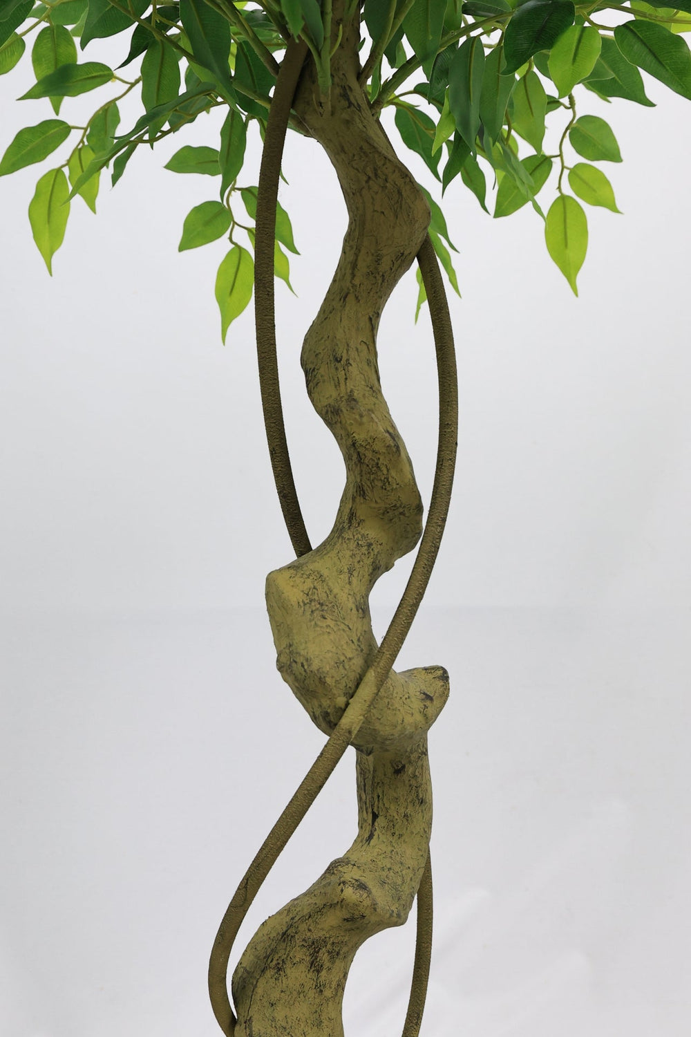 6FT Lifelike Artificial Ficus Tree with Black Pot for Home or Office Decor, Green Plastic Indoor Plant Media 13
