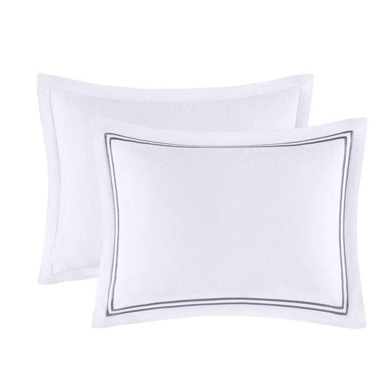 Full/Queen 100% Cotton Sateen Embroidered Comforter Set