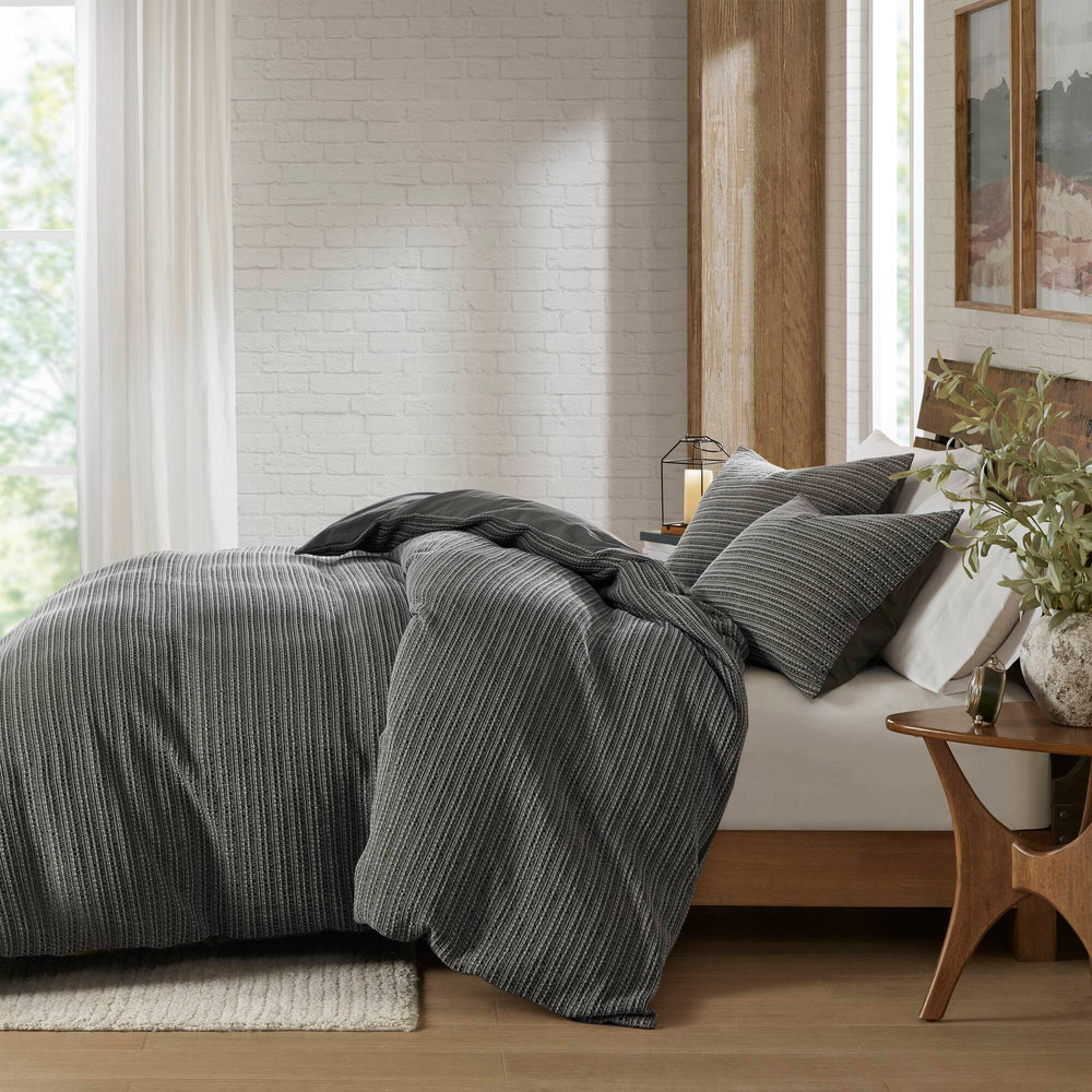 3PCS King/Cal King Waffle Washed Duvet Set Media 21