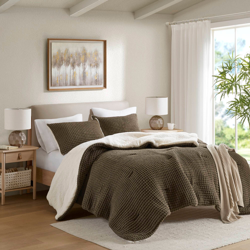 Knit Chenille Comforter Set Full/Queen Media 1