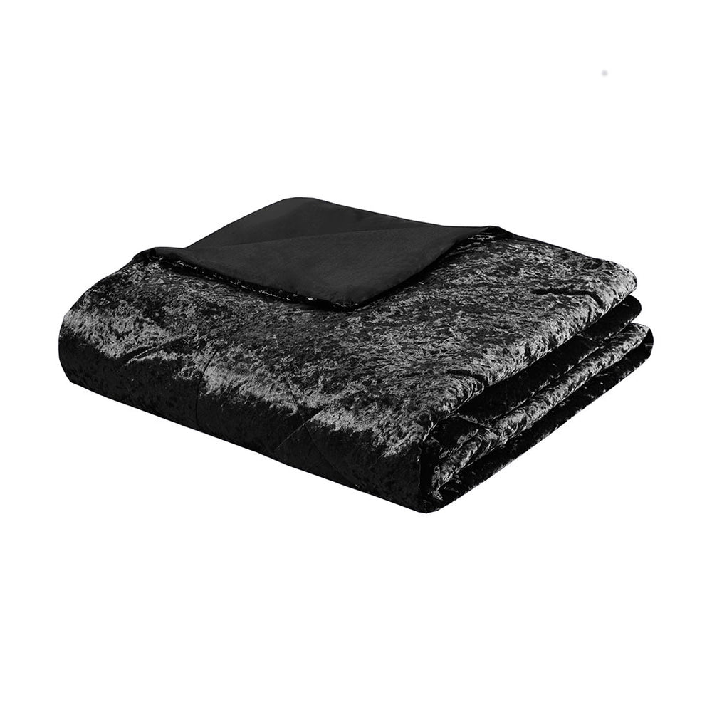 Full/Queen Velvet Duvet Cover Set with Throw Pillow Media 13