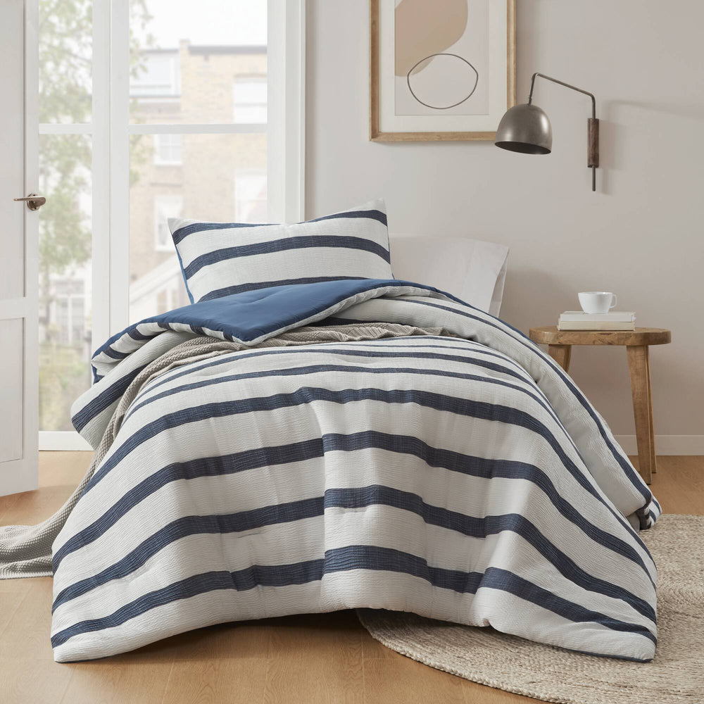 2-Piece Twin/Twin XL Yarn-dyed striped comforter Media 11