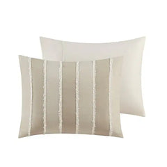 3 Piece Striped Cotton Duvet Cover Set perspective