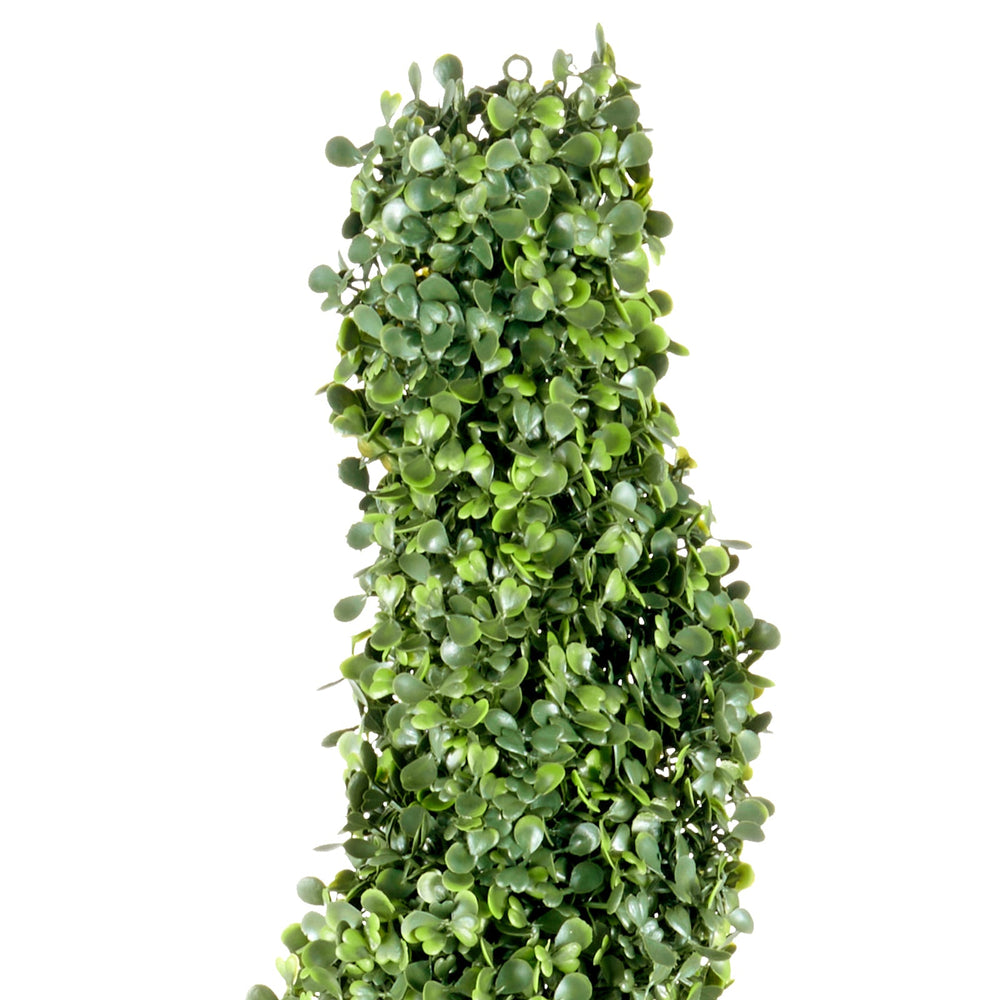 2 pcs. Artificial Boxwood Tower Topiary Spiral Artificial Plant 122cm high Decorative Plant Green Plastic PE Iron Topiary Plants incl. 10 pcs. Replacement Leaves Media 4