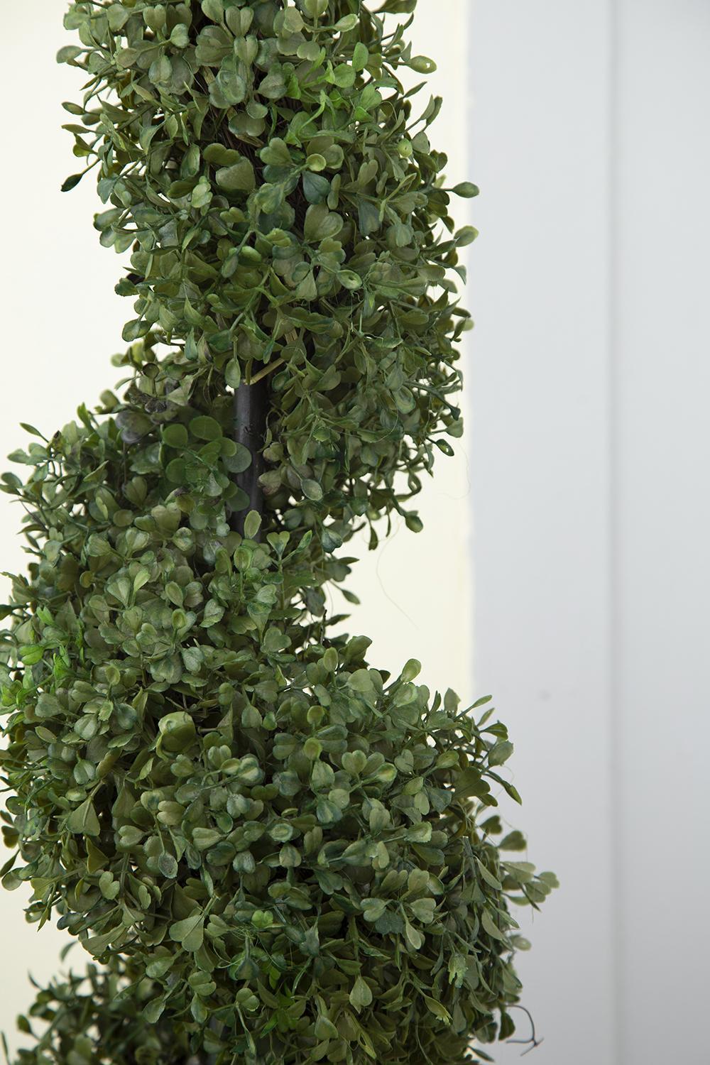 7.5x7.5x35' 3 Foot Tall Artificial Spiral Boxwood Tree Media 3