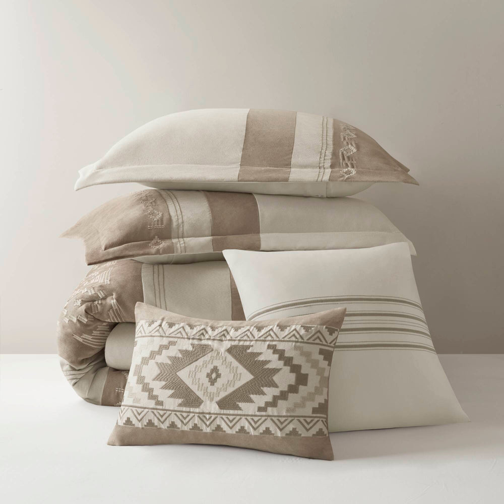 5-Piece King Comforter 5pcs Set,Taupe Media 17