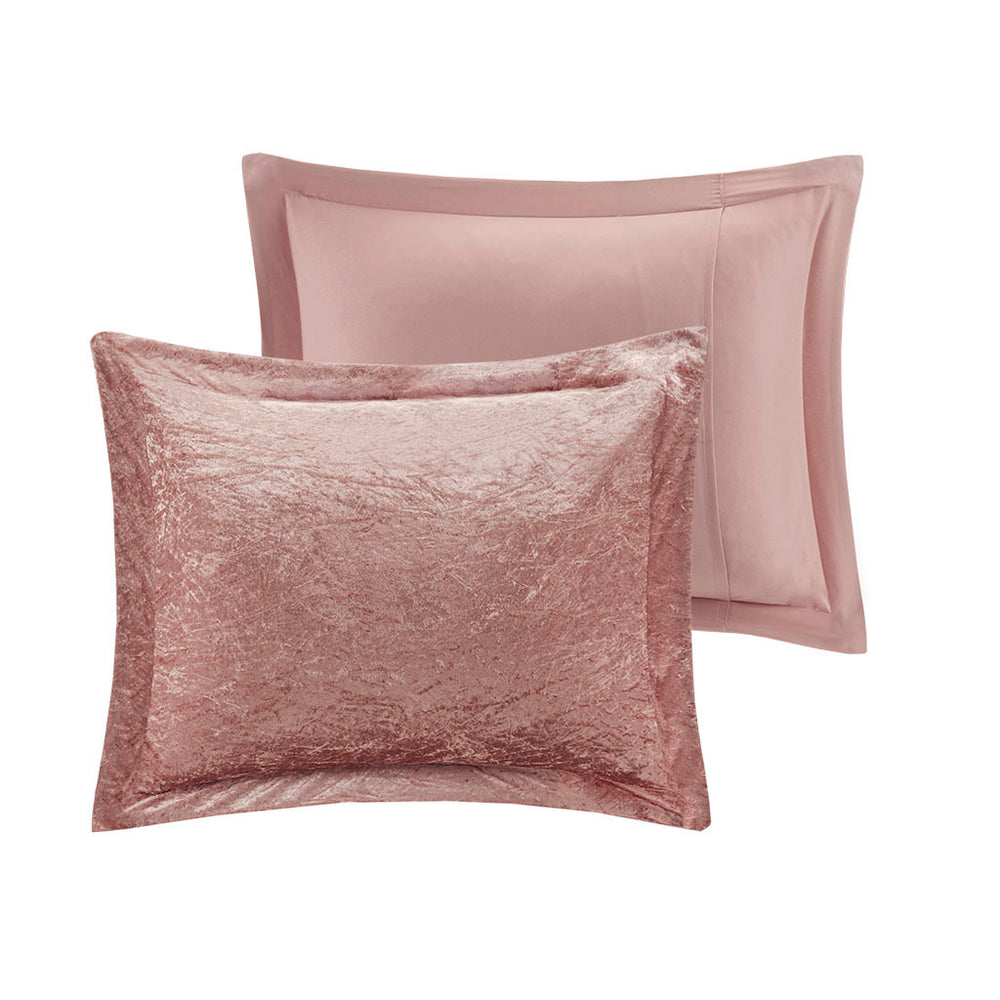 King/Cal King Velvet Comforter Set with Throw Pillow Media 9
