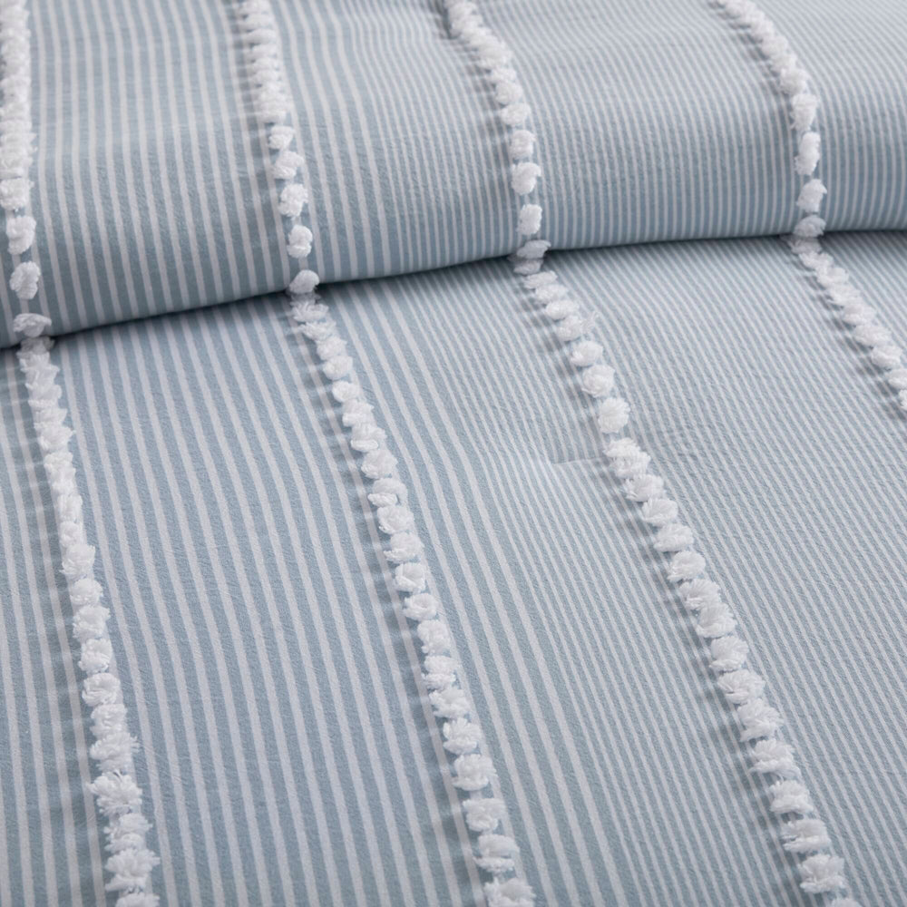 3- Piece Full/Queen Cotton Yarn Dyed Comforter Set Media 8