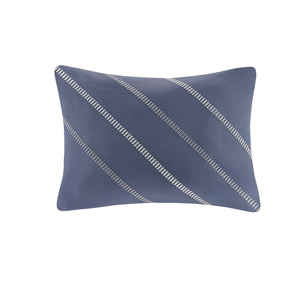 Twin Striped Comforter Set with Bed Sheets Media 12