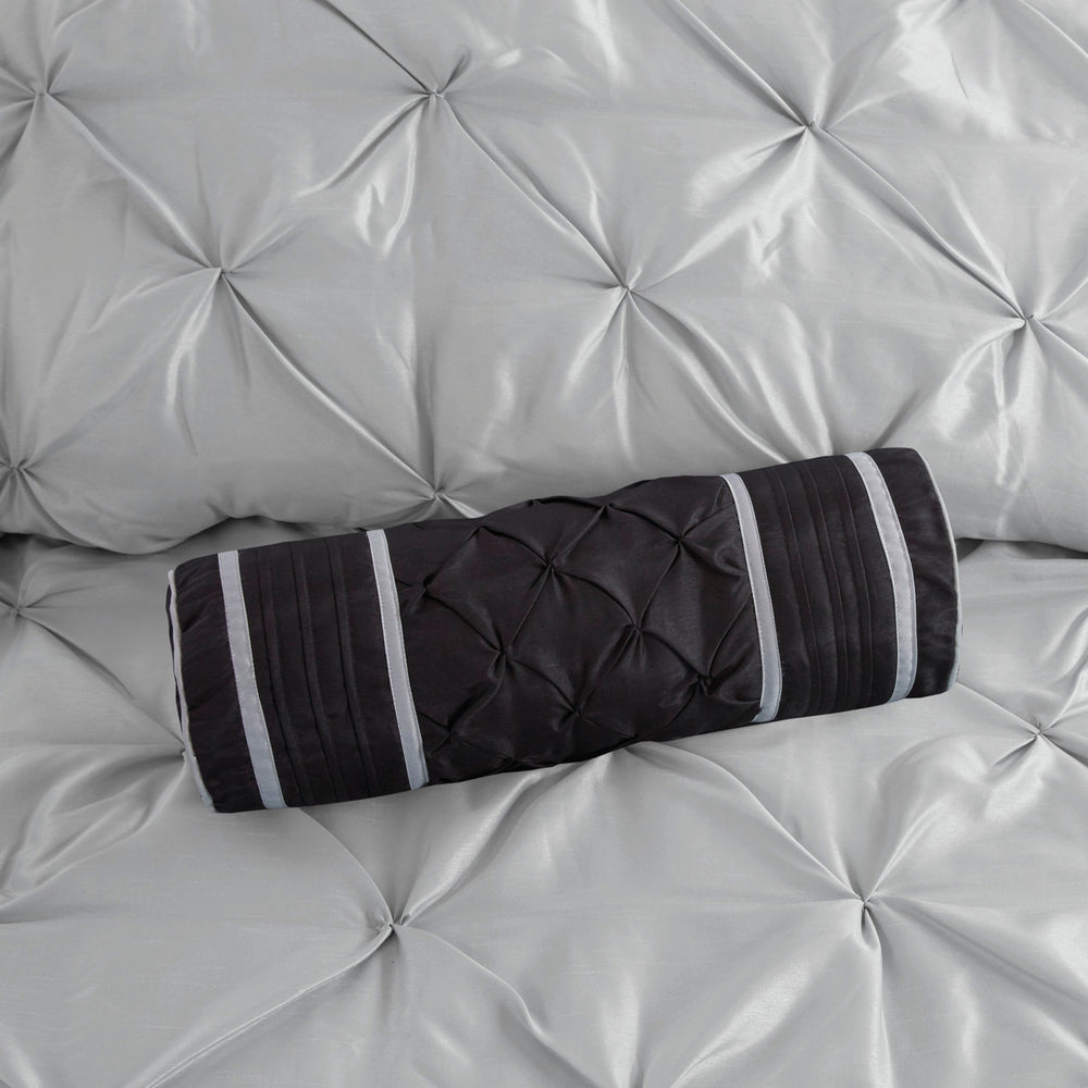 7 Piece Tufted Comforter Set Grey King Media 13