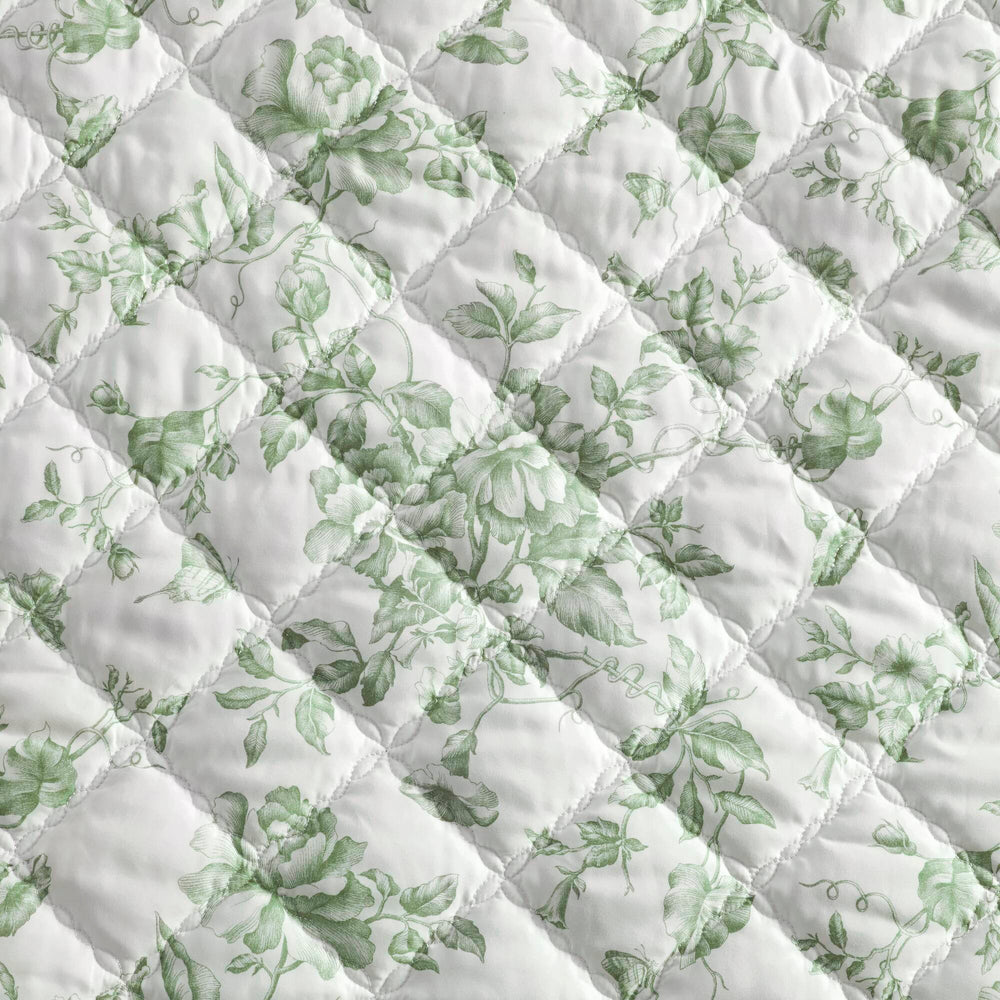 4 Pieces King  Quilt Set with Decorative Pillow,Green Media 16