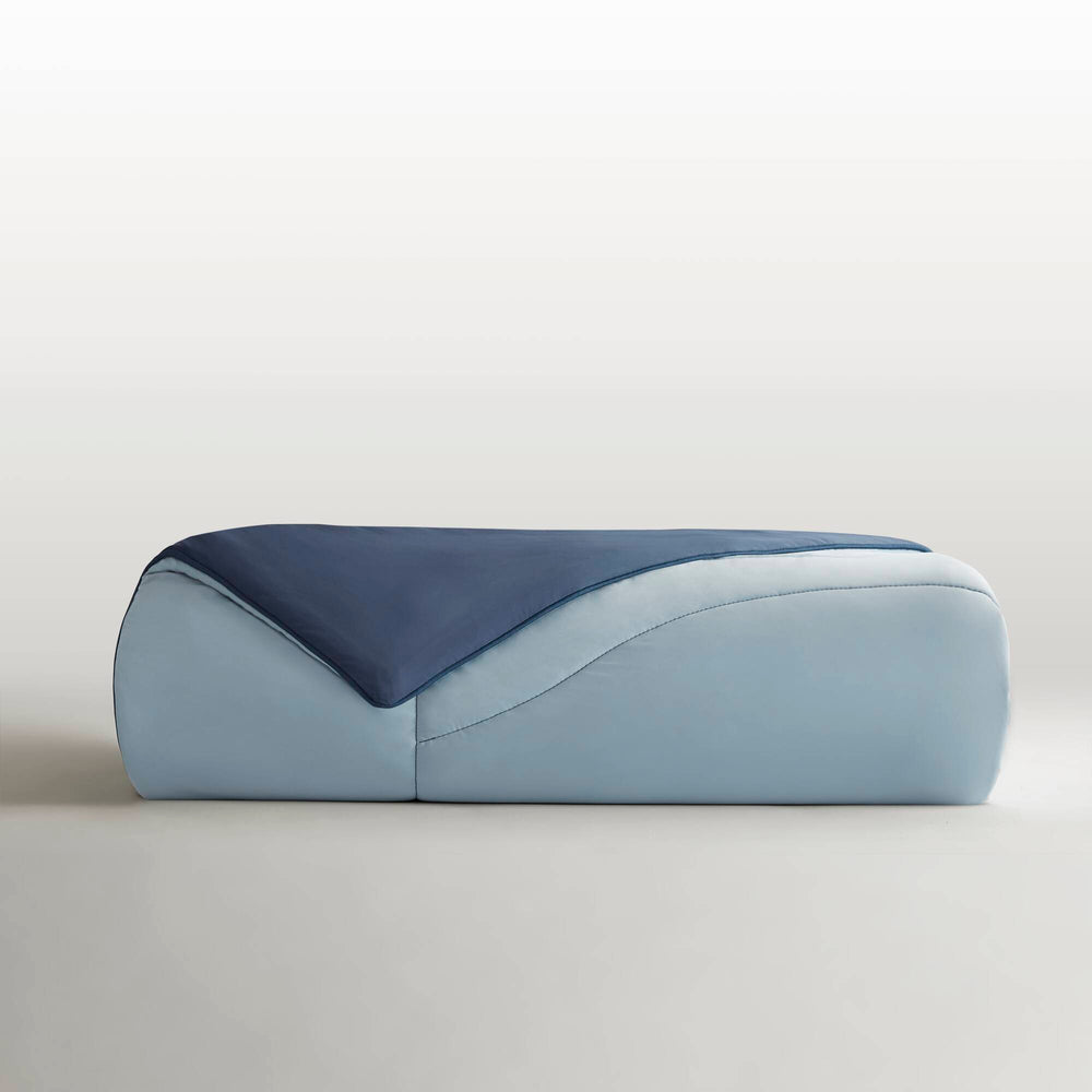 1-Piece King/Cal King Reversible Tencel Comforter Blanket,Blue Media 10