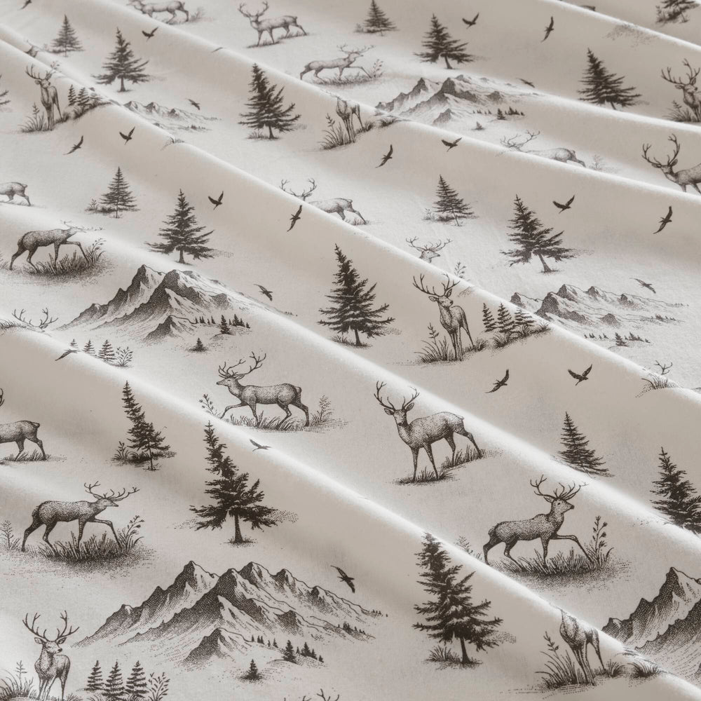 4 PCS Full Sheet Set Gray Deer Toile Media 18