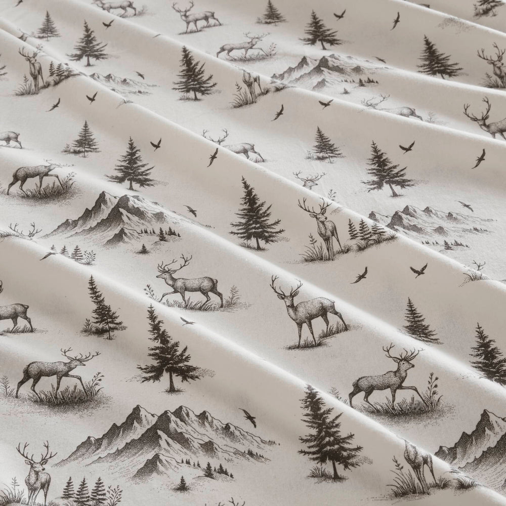 4 PCS Full Sheet Set Gray Deer Toile Media 18
